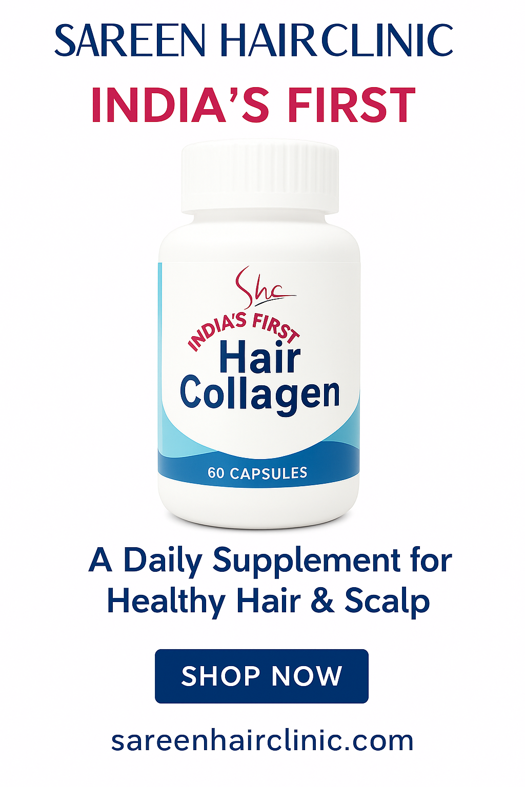 India’s First Hair Collagen – 60 Capsules