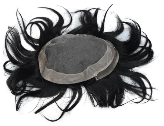 Front Lace Hair Patch Natural Human Hair Wigs for Natural and Undetectable Full Head Hair wig,Toupee Non-Surgical Hair Replacement System for Men