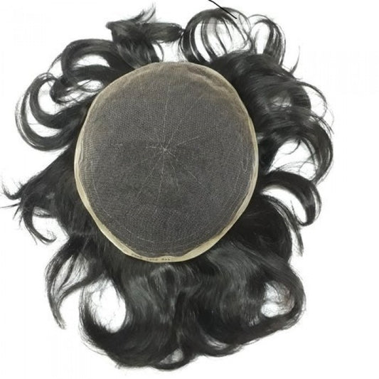 FULL LACE Hair Patch for Men – 360° Swiss Lace | 100% Remy Human Hair